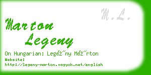 marton legeny business card